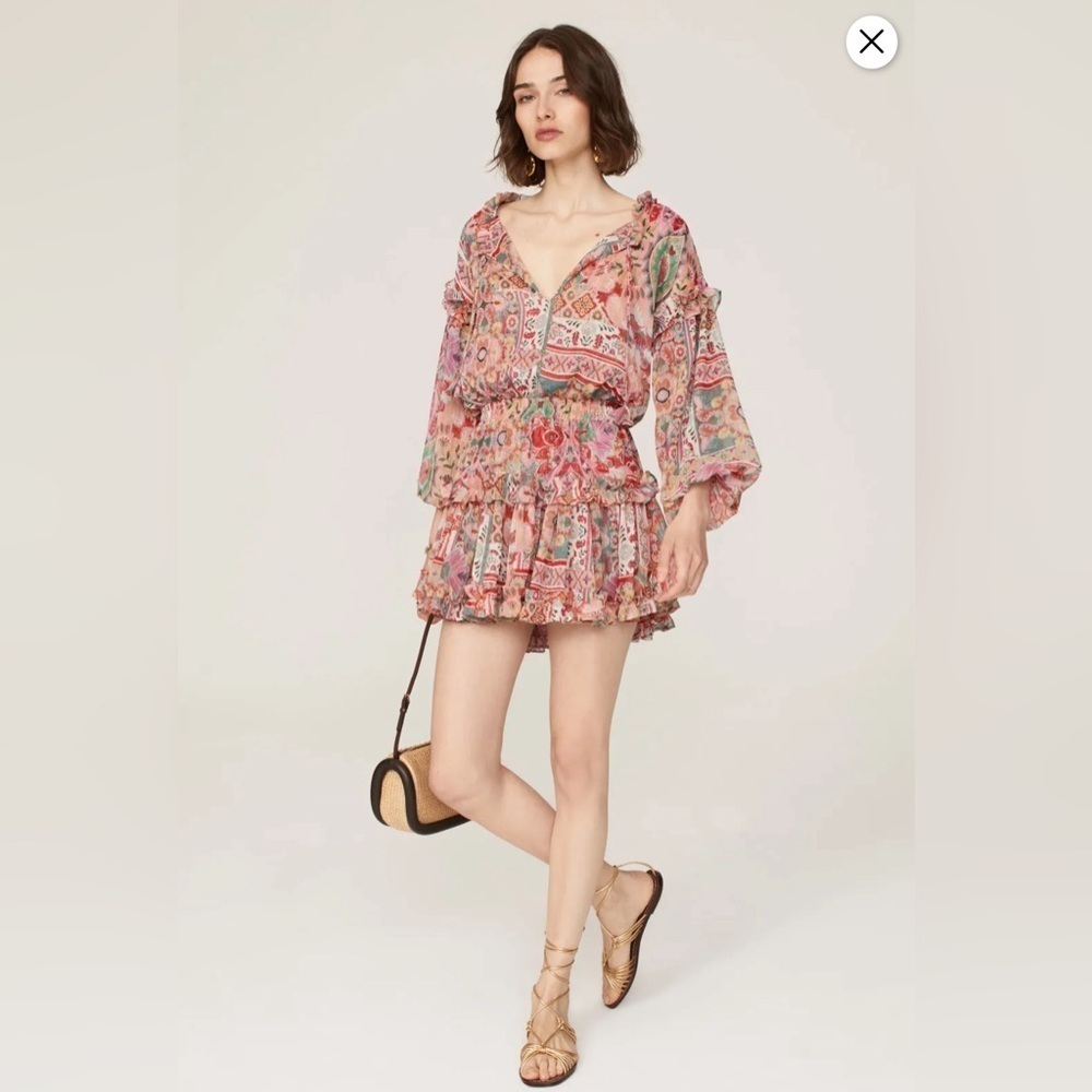 MISA Los Angeles Elena Dress in Palazzo Tile